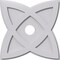 Ekena Millwork Cosmo Architectural Grade PVC Contemporary Ceiling Medallion, 18"OD x 3"ID x 6 3/4"C x 1"P CMP18CM-03000 - alternate 1
